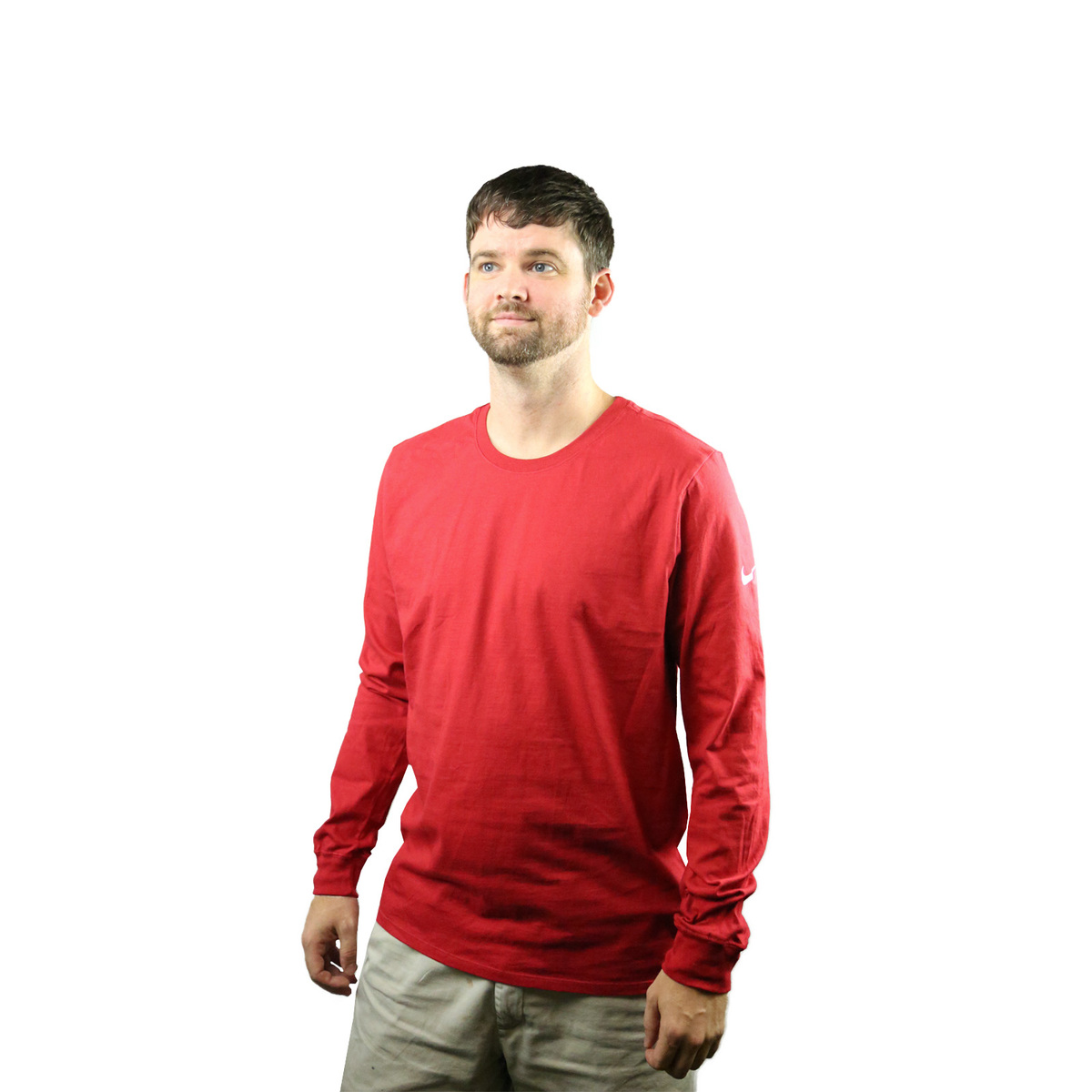 Nike Core Embroidered Men's Cotton Long Sleeve Tee Thumb