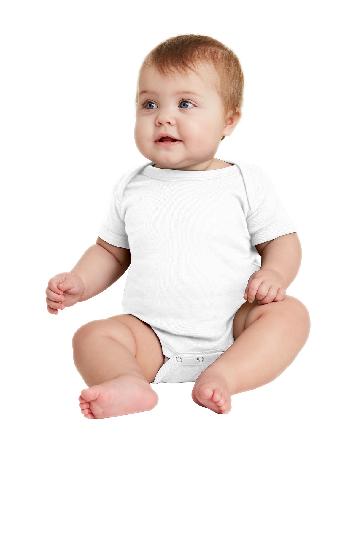 Rabbit Skins Embroidered Infant Short Sleeve Baby Rib Bodysuit