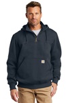 Carhartt Embroidered Rain Defender Paxton Heavyweight Hooded Zip Mock Sweat Thumb