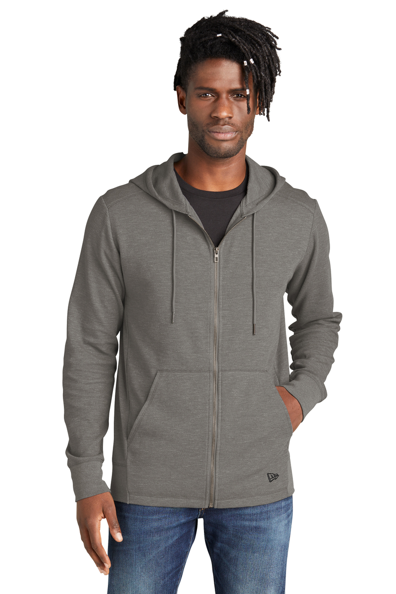 Product Image - New Era Embroidered Men's Thermal Full-Zip Hoodie