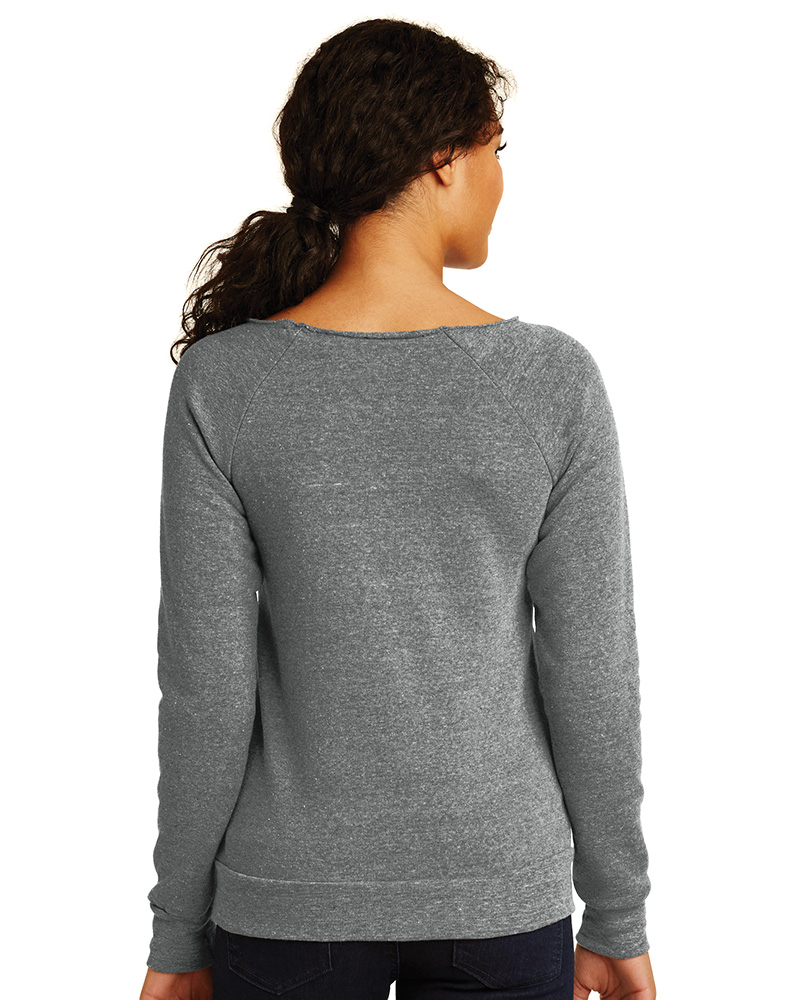 Alternative Embroidered Women's Off the Shoulder Eco-Fleece Sweatshirt ...