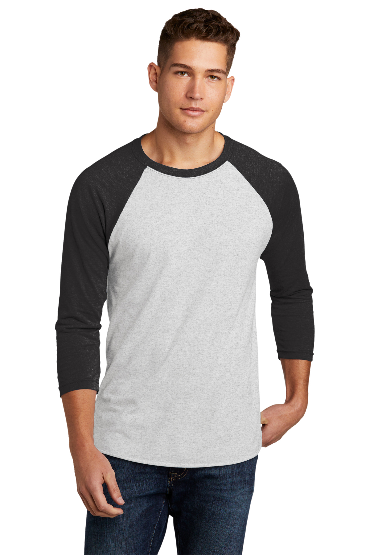 Next Level Embroidered Men's Triblend 3/4 Sleeve Raglan - Queensboro