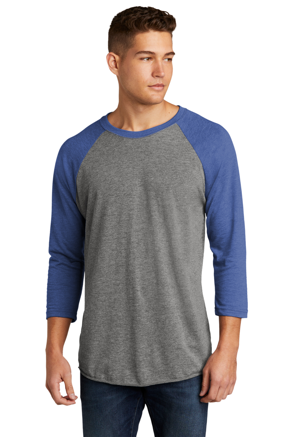 Next Level Embroidered Men's Triblend 3/4 Sleeve Raglan - Queensboro