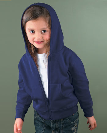 Rabbit Skins Toddler Hooded Zip Front Sweatshirt 
