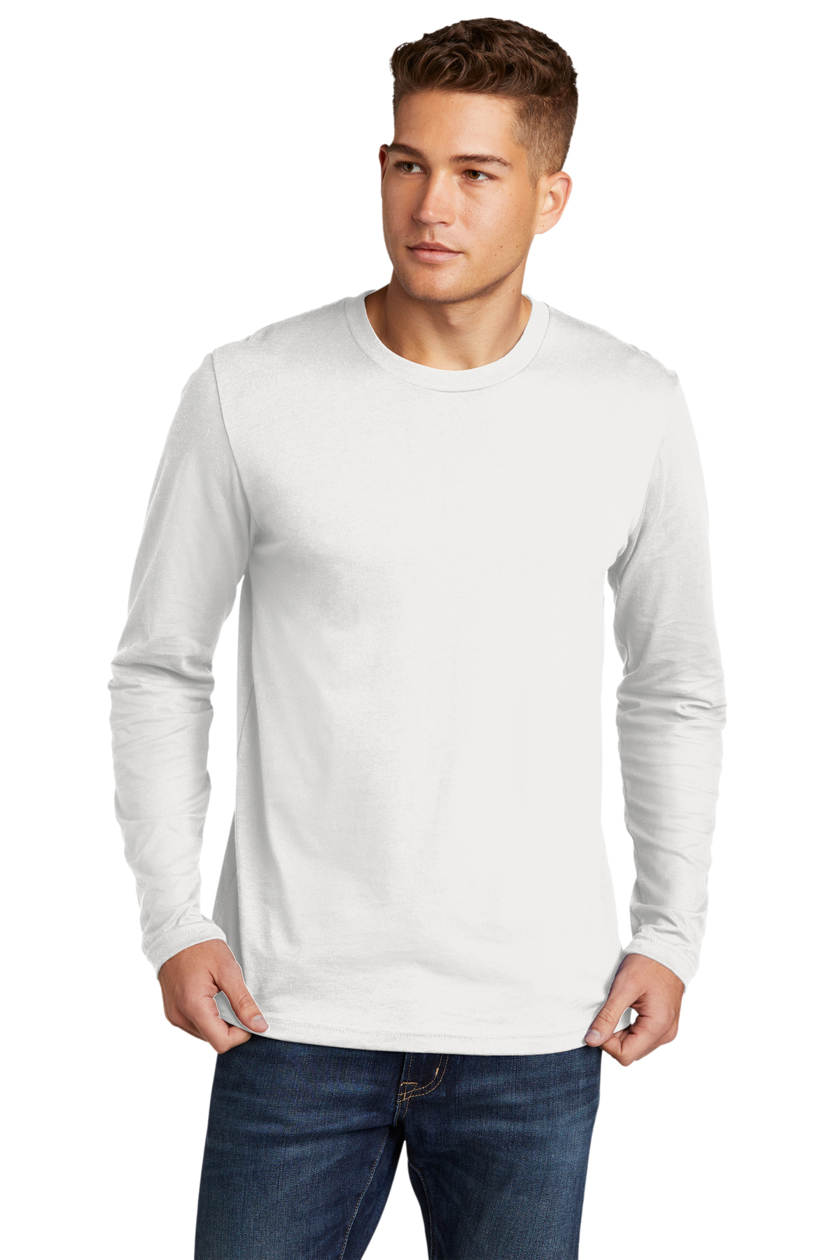 Next Level Embroidered Men's Cotton Long Sleeve Tee Image - Next Level Embroidered Men's Cotton Long Sleeve Tee