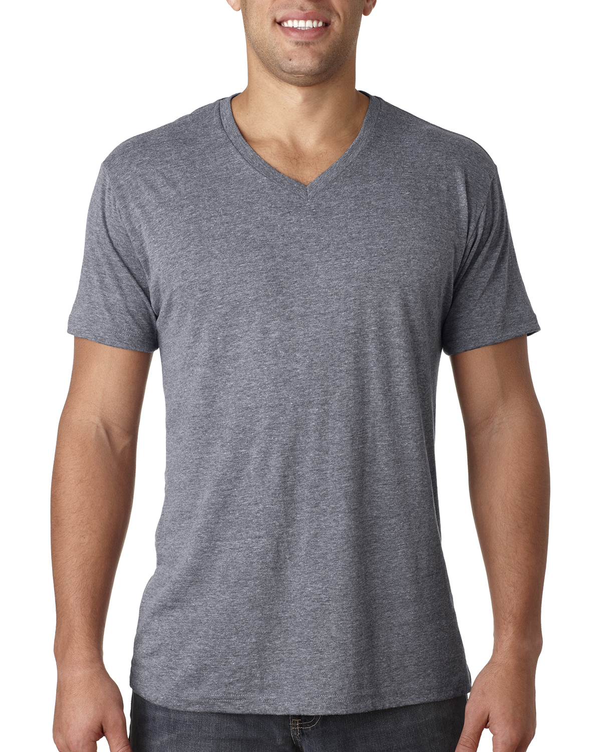 Printed Next Level Men's Tri-Blend V-Neck - Queensboro