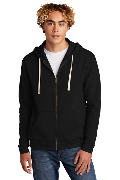 Next Level Embroidered Men's Beach Fleece Full-Zip Hoodie