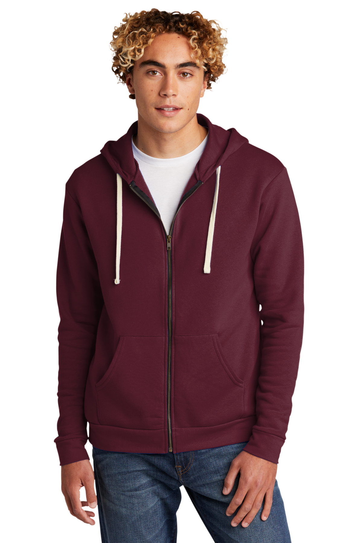 Next Level Printed Men's Beach Fleece Full-Zip Hoodie Thumb