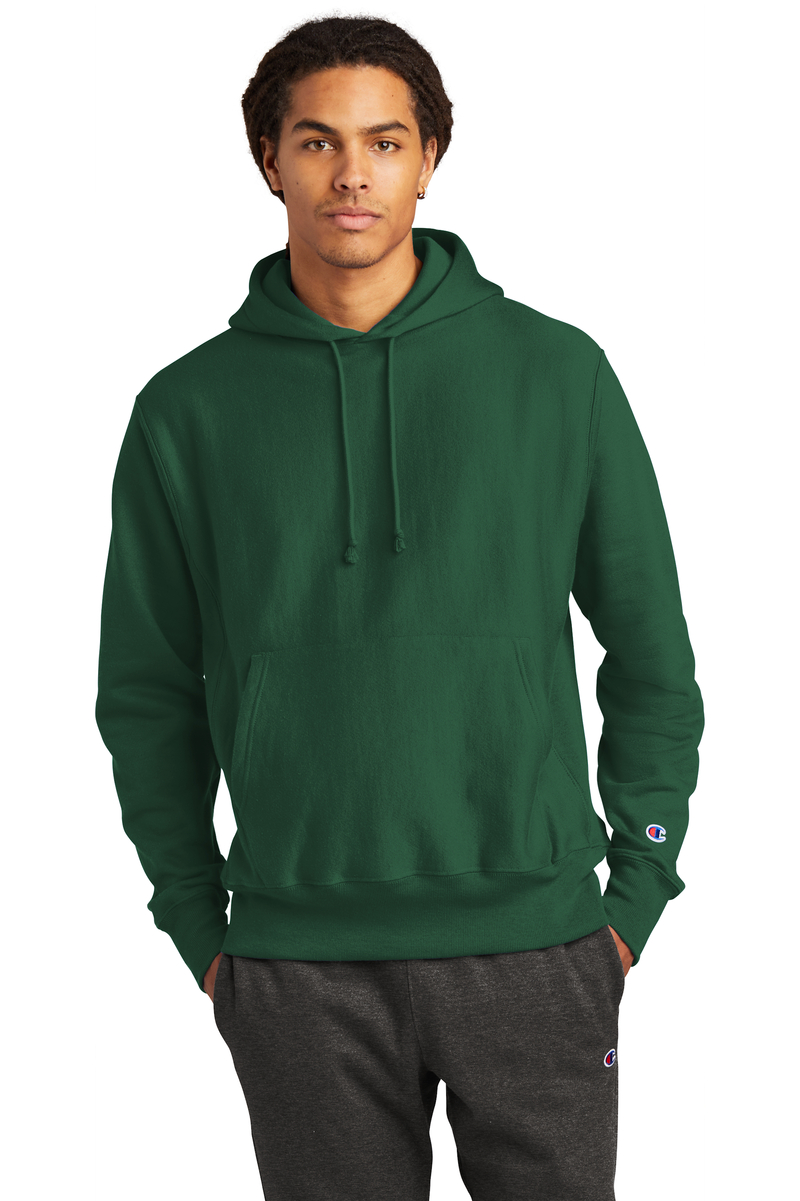 Product Image - Champion Embroidered Men's Reverse Weave Hooded Sweatshirt