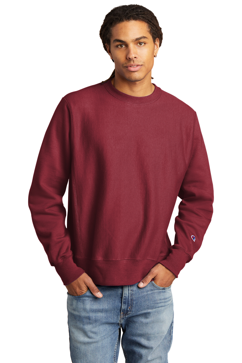 Champion Embroidered Men's Reverse Weave Crewneck Sweatshirt