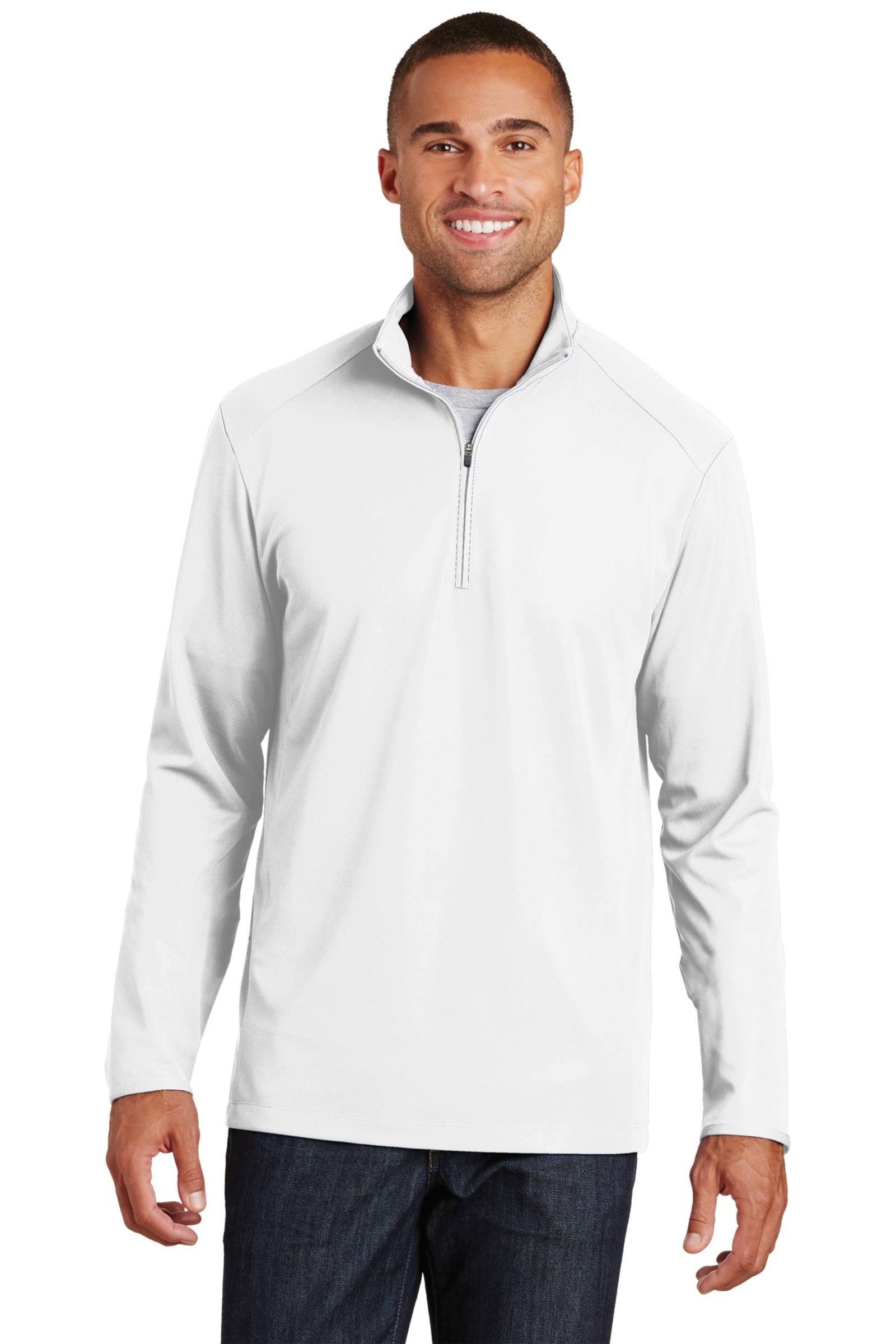 Port Authority Embroidered Men's Pinpoint Mesh 1/2-Zip