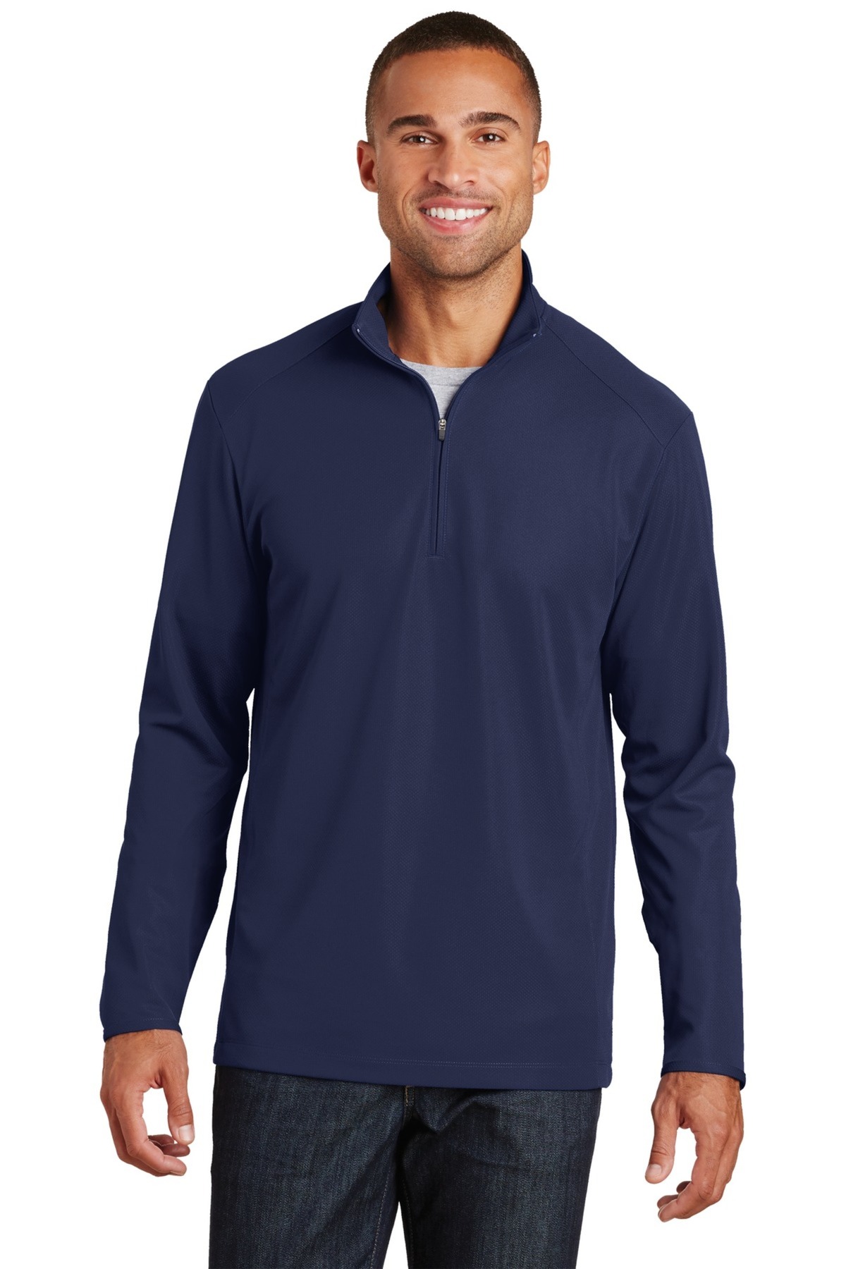 Port Authority Embroidered Men's Pinpoint Mesh 1/2-Zip | Sweatshirts ...