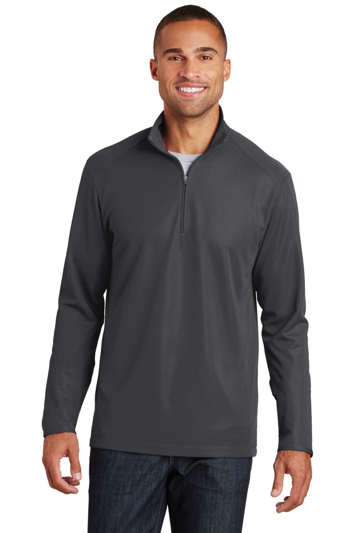 Port Authority Embroidered Men's Pinpoint Mesh 1/2-Zip | Sweatshirts ...