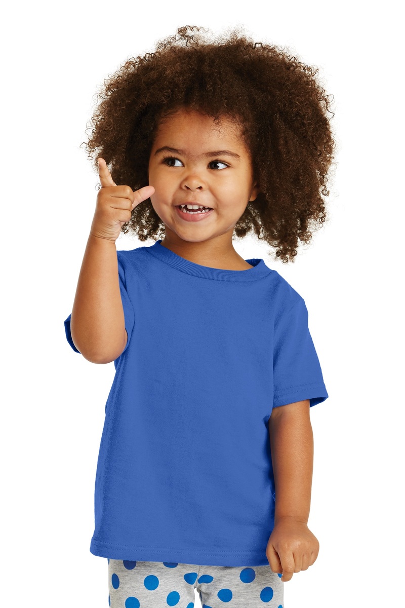 Product Image - Port & Company Toddler Core Cotton Tee; embroidered toddler tee; toddler t-shirt; cotton tee; CAR54T