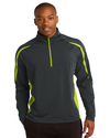 Sport-Tek Embroidered Men's Sport Wick Stretch 1/2 Zip Colorblock Pullover Thumb