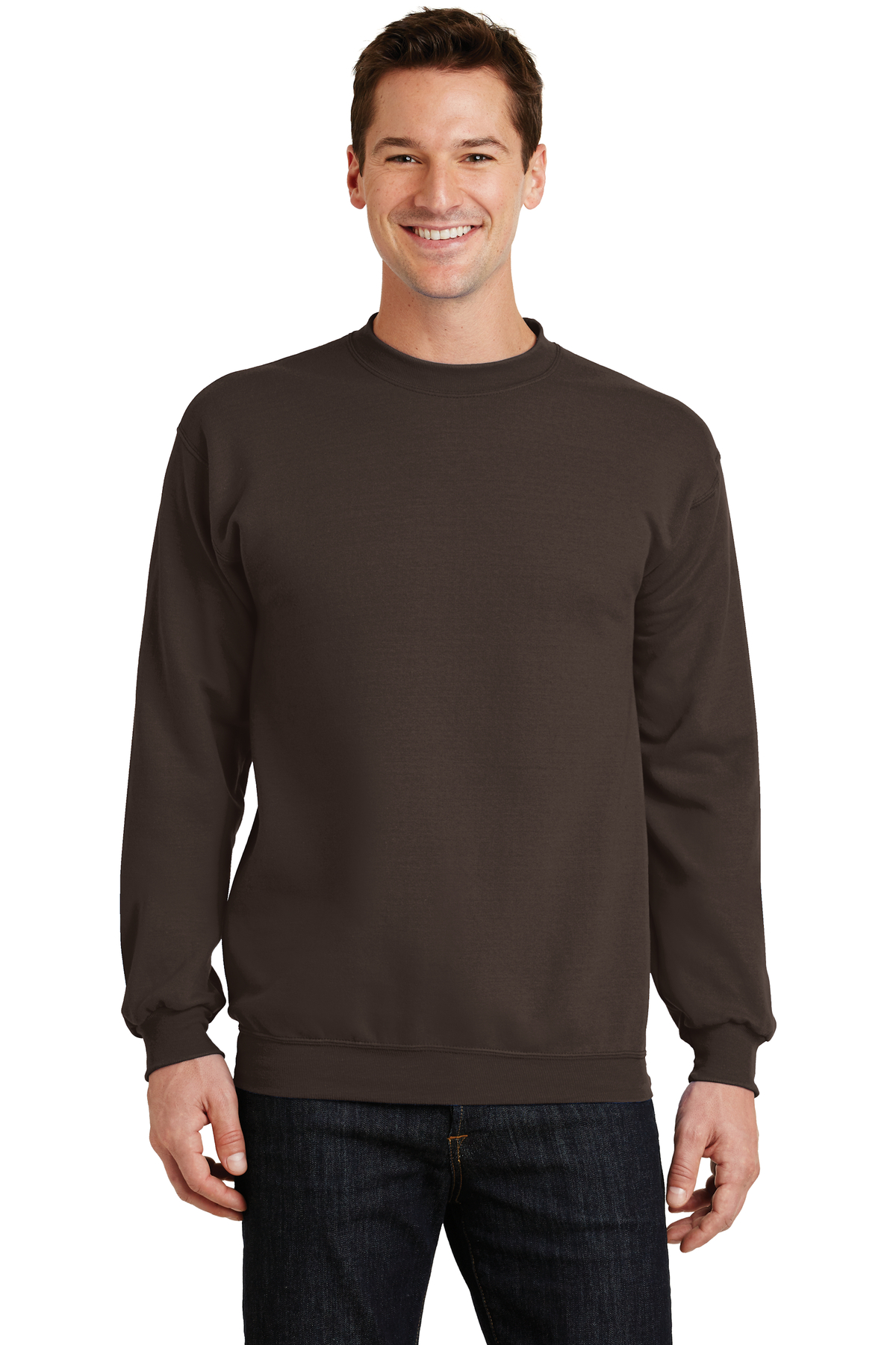 Port & Company Printed Men's Core Fleece Crewneck Sweatshirt ...