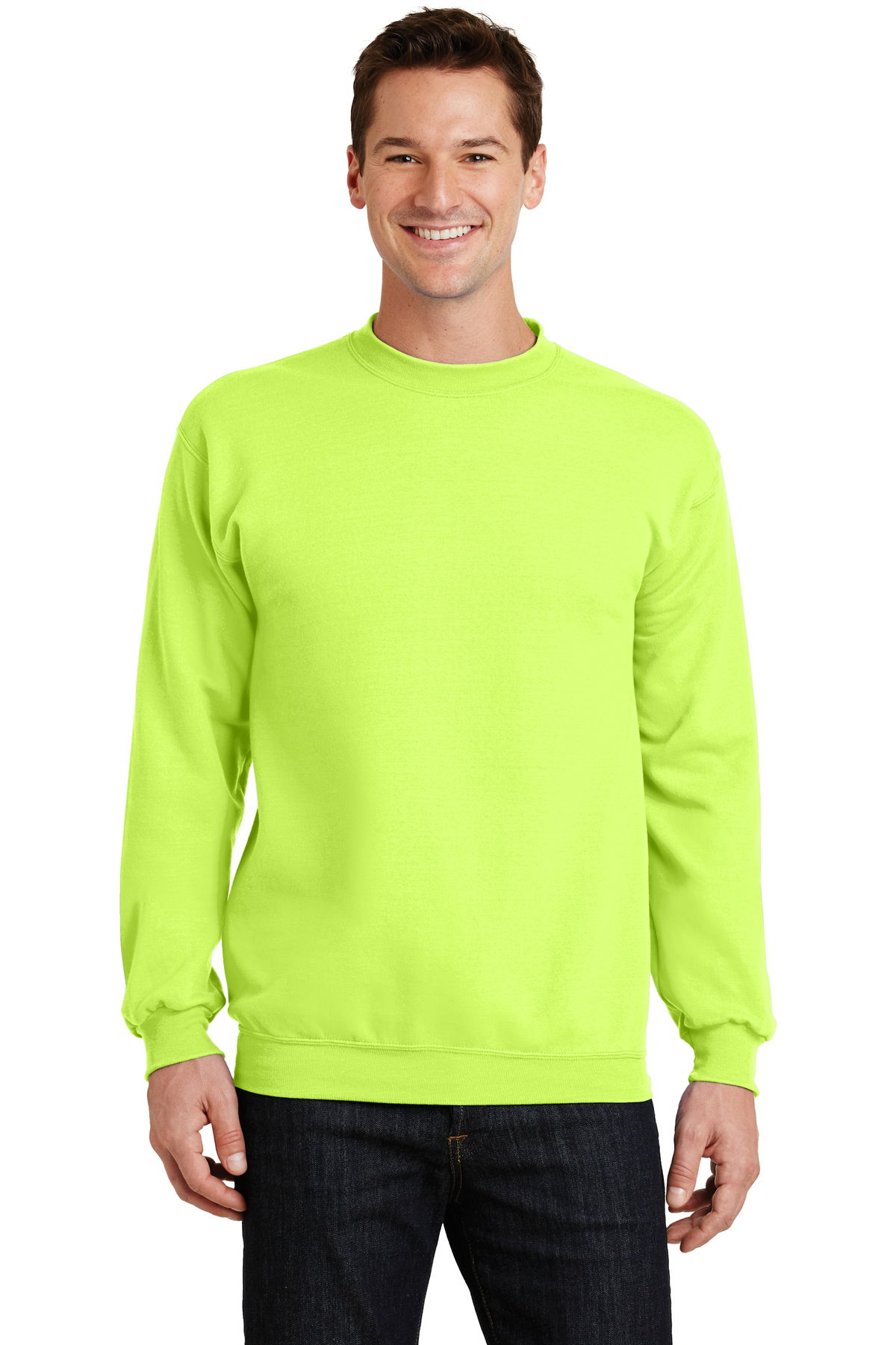 Port & Company Printed Men's Core Fleece Crewneck Sweatshirt ...