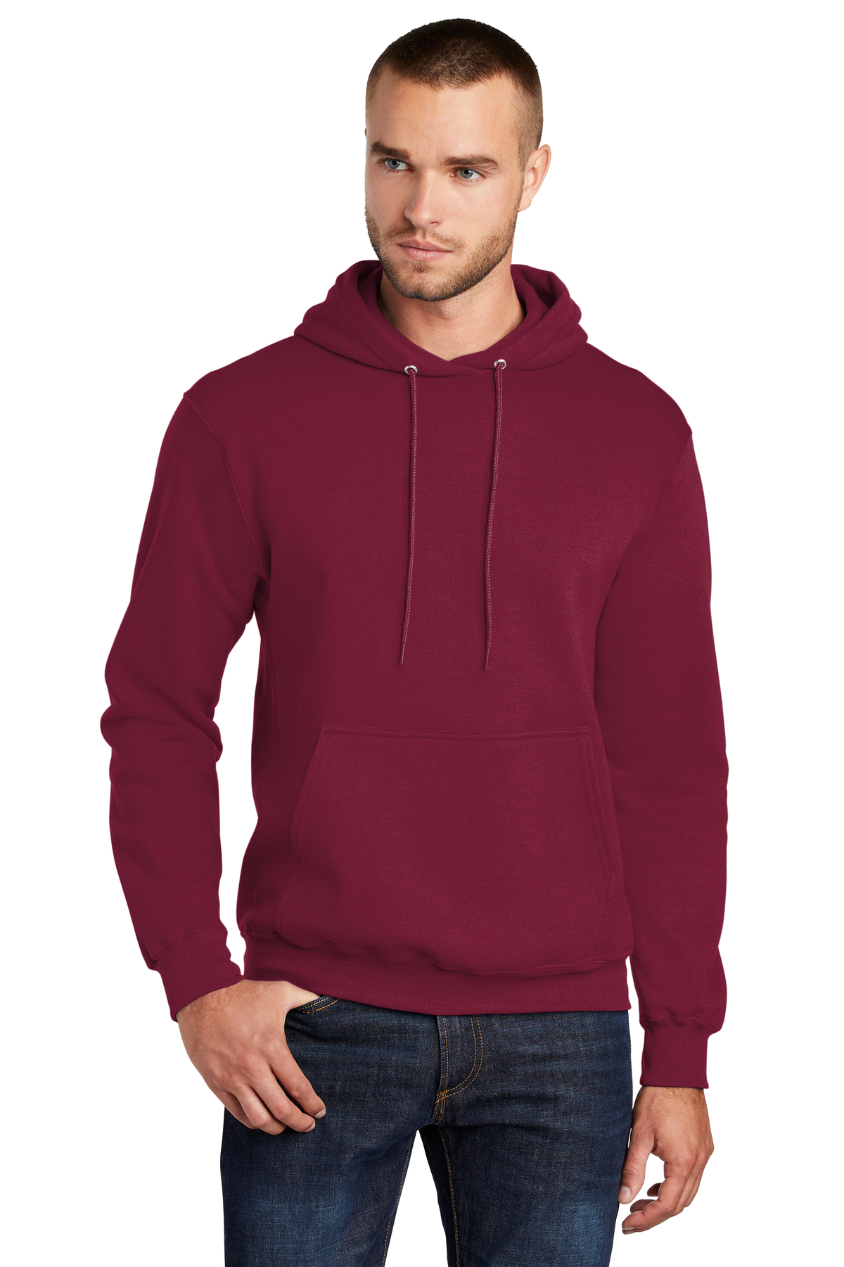 Port & Company Embroidered Men's Core Fleece Pullover Hooded Sweatshirt ...