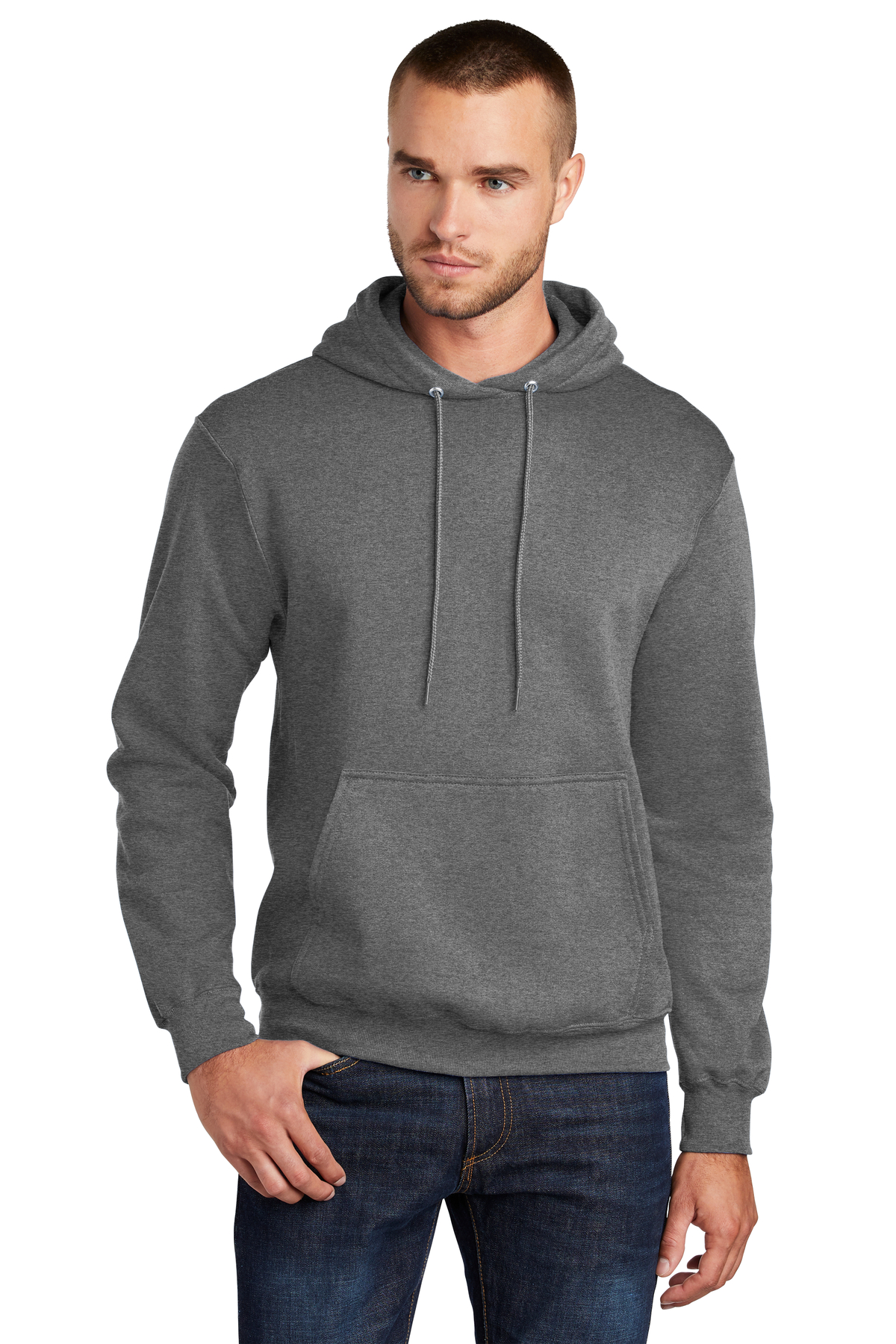 Port & Company Embroidered Men's Core Fleece Pullover Hooded Sweatshirt ...