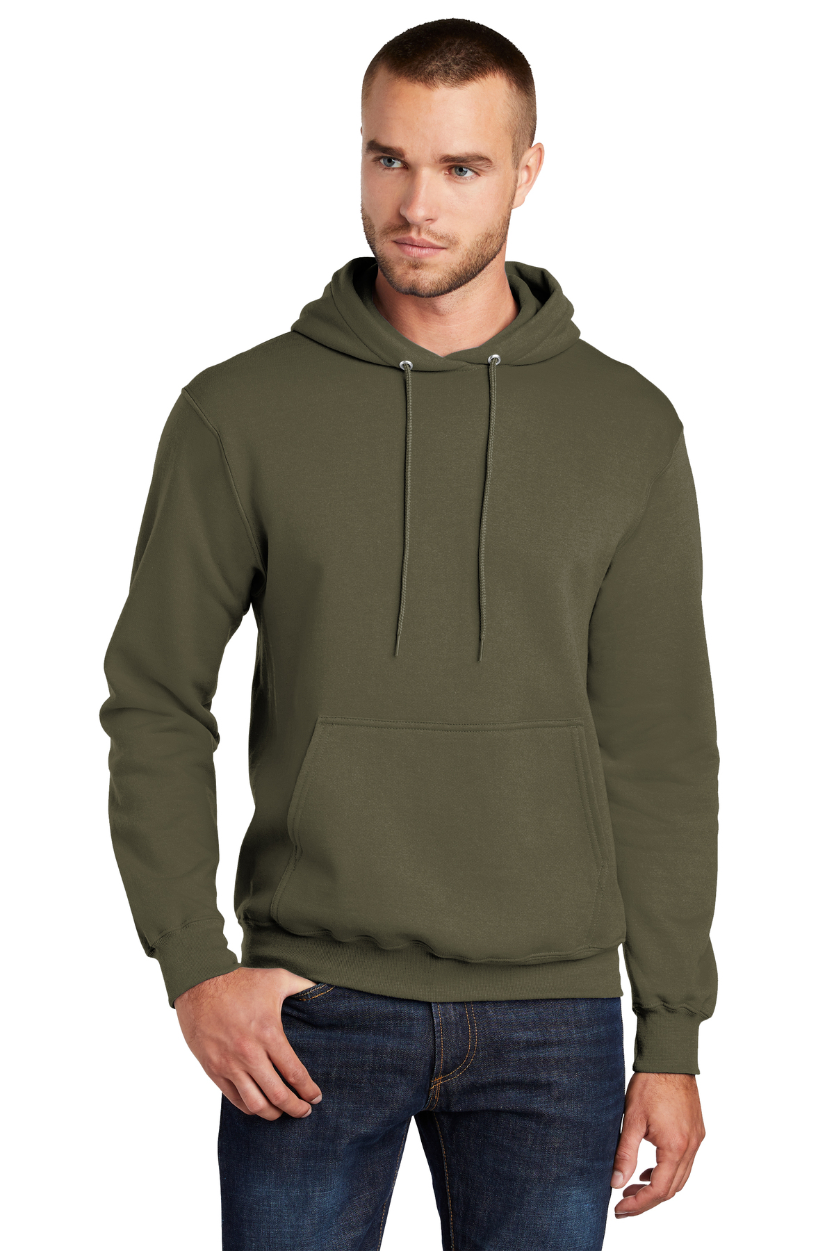 Port & Company Embroidered Men's Core Fleece Pullover Hooded Sweatshirt ...