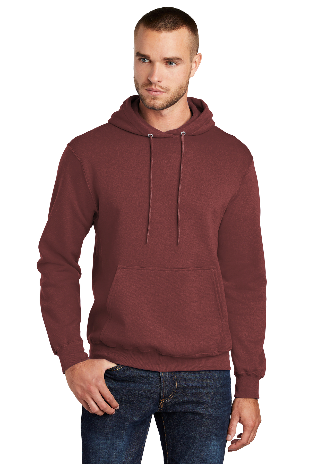 Port & Company Printed Men's Core Fleece Pullover Hooded Sweatshirt ...