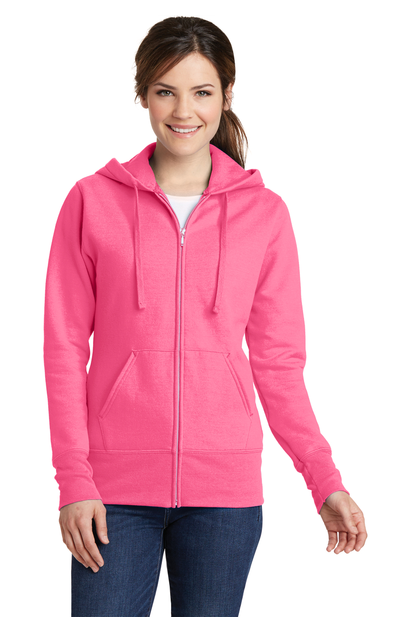 Port & Company Embroidered Women's Core Fleece Full-Zip Hooded Sweatshirt