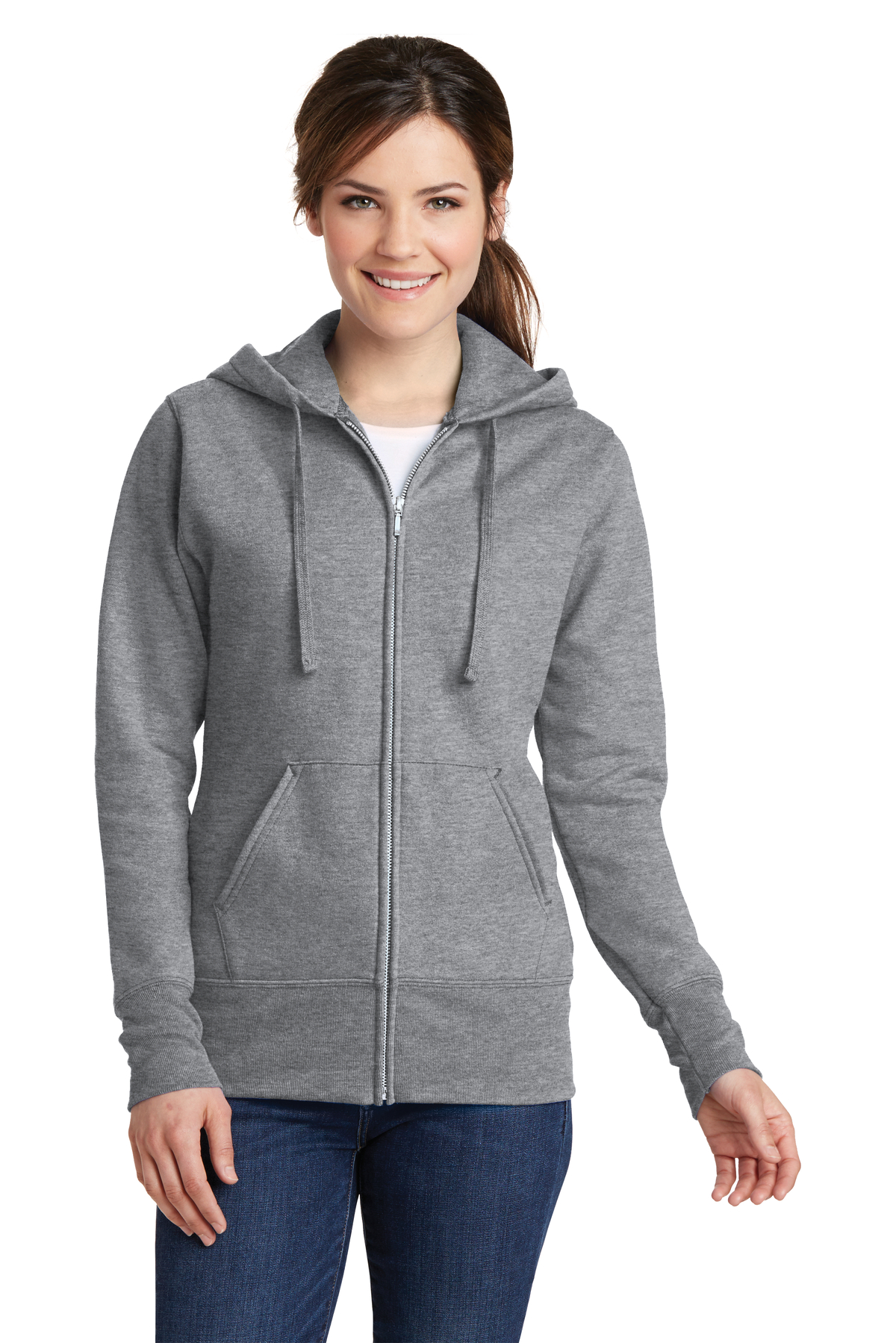 Port & Company Embroidered Women's Core Fleece Full-Zip Hooded ...