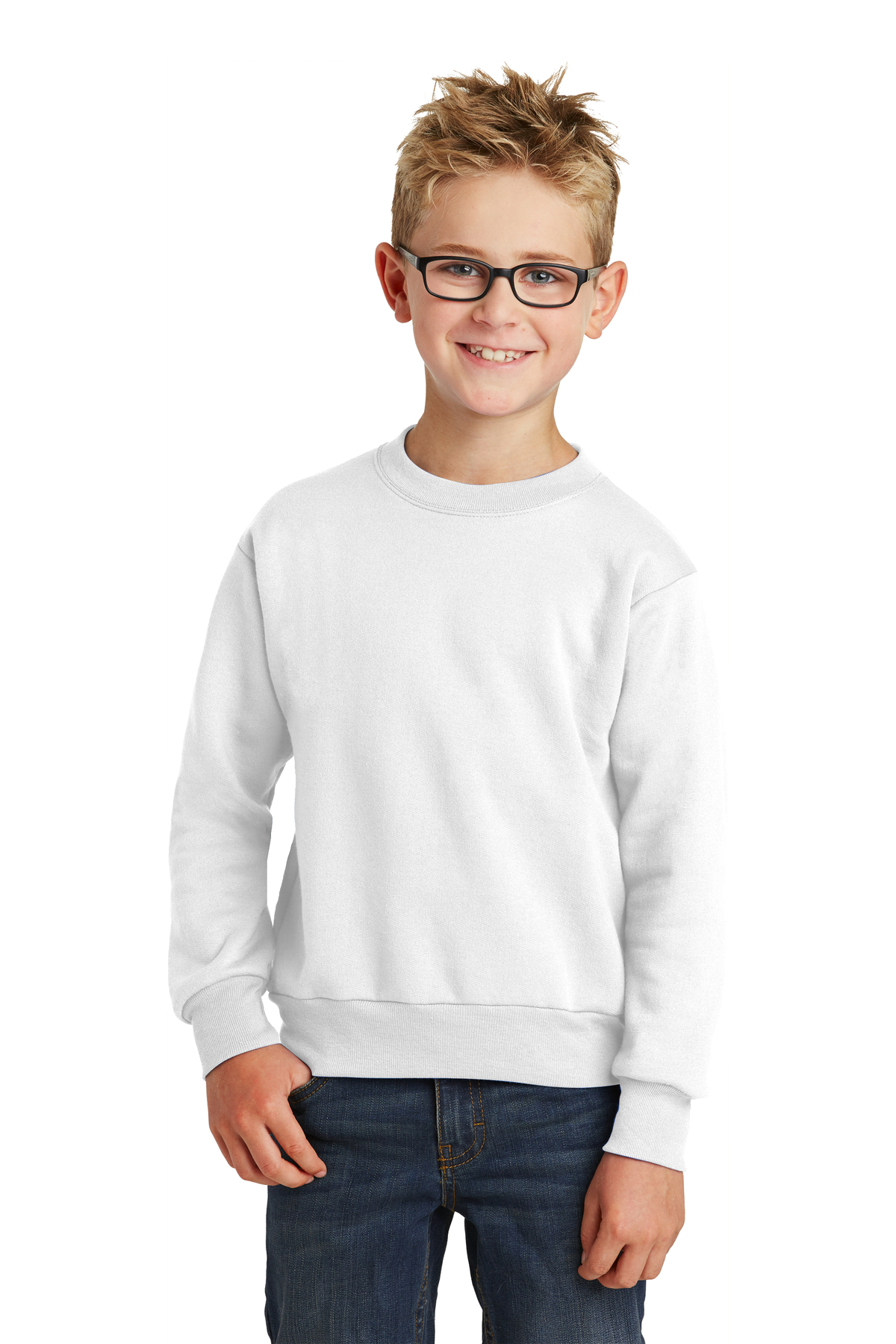 Port & Company Embroidered Youth Core Fleece Crewneck Sweatshirt
