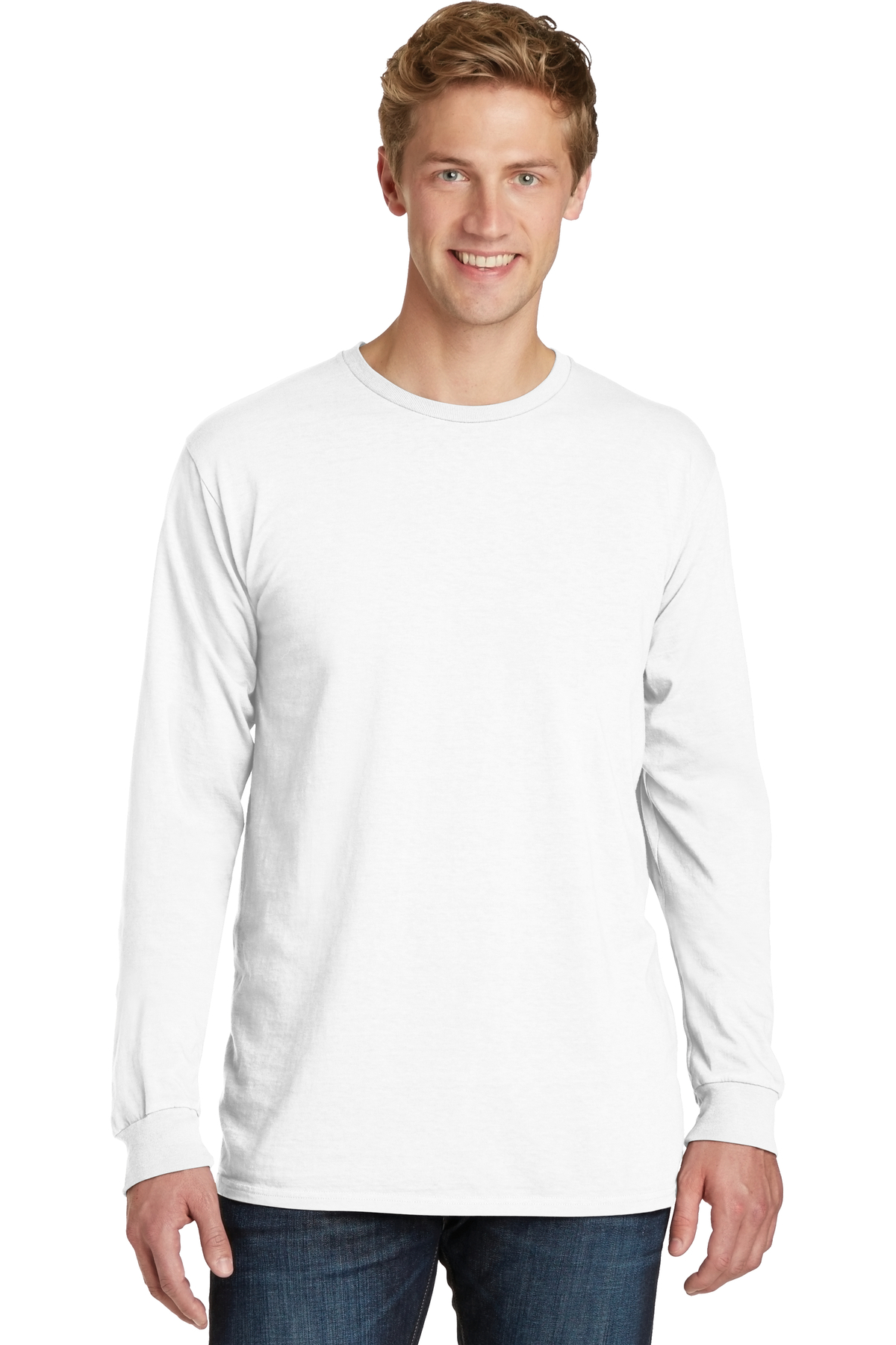 Port & Company Embroidered Beach Wash Garment-Dyed Long Sleeve Tee