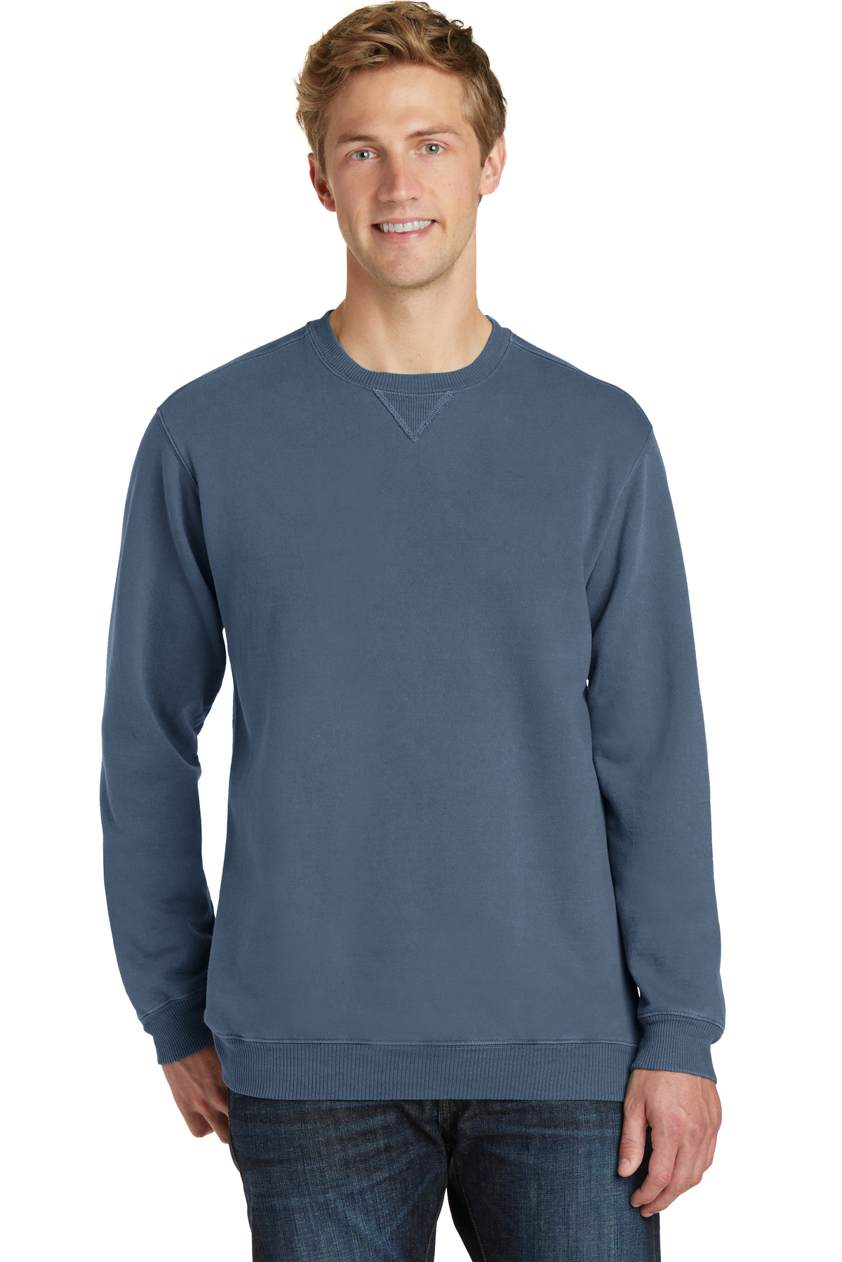 Port & Company Embroidered Beach Wash Garment-Dye Sweatshirt | Big ...