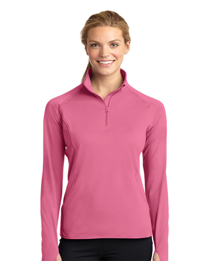 Sport-Tek Embroidered Women's Sport-Wick Stretch 1/4-Zip Pullover Thumb