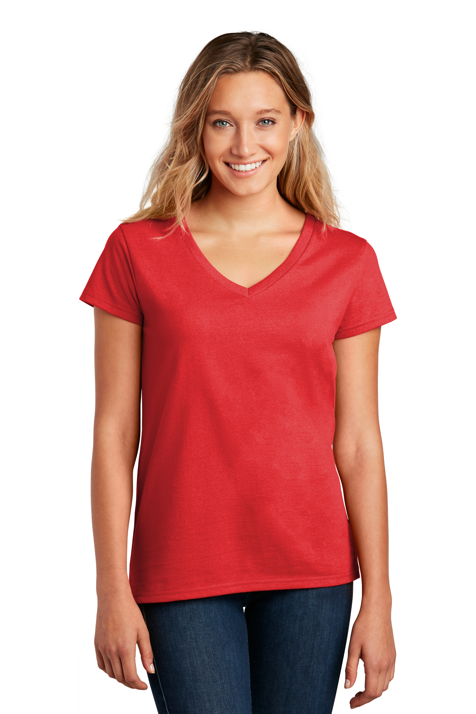 District Embroidered Women's Re-Tee V-Neck