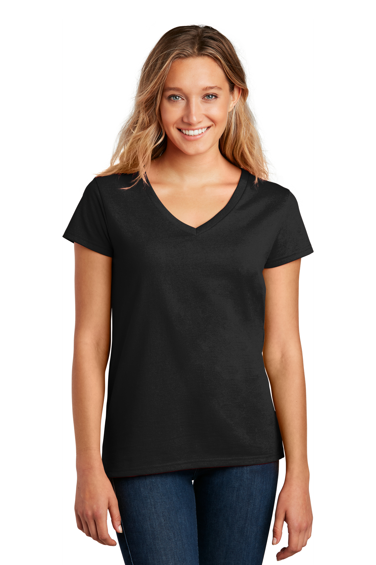 District Embroidered Women's Re-Tee V-Neck Image - District Embroidered Women's Re-Tee V-Neck