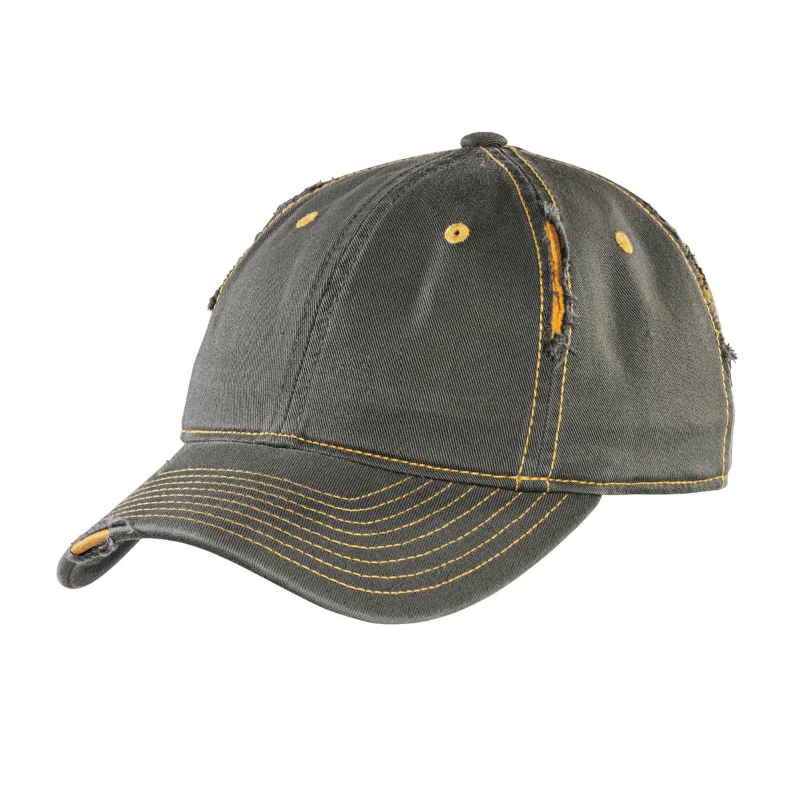 District  Embroidered Rip and Distressed Hat Thumb