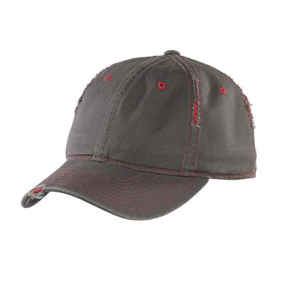 District  Embroidered Rip and Distressed Hat