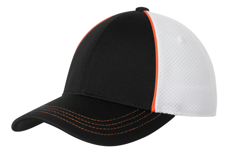 Product Image - Sport-Tek Embroidered Piped Mesh Back Cap