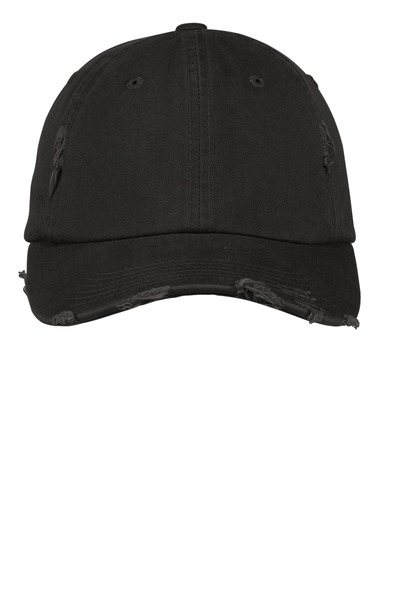District  Embroidered Distressed Hat