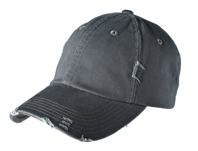 District  Embroidered Distressed Hat