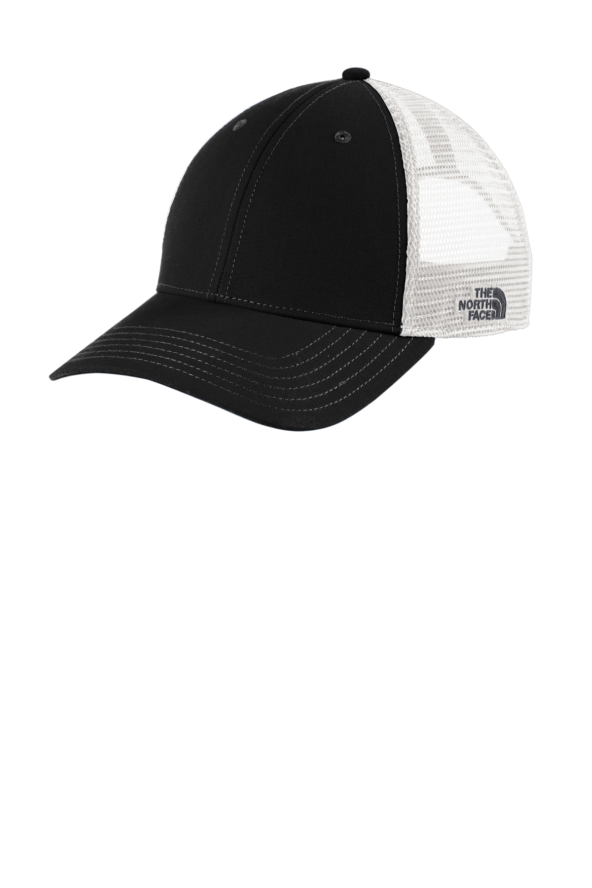 black north face trucker hat