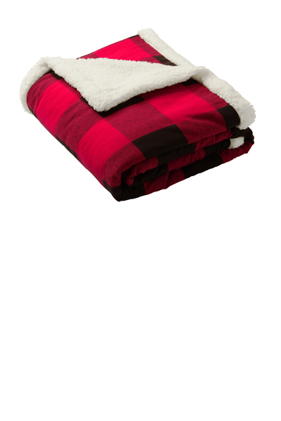 Port Authority Embroidered Flannel Sherpa Blanket