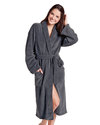 Port Authority  Embroidered Plush Microfleece Shawl Collar Robe Thumb